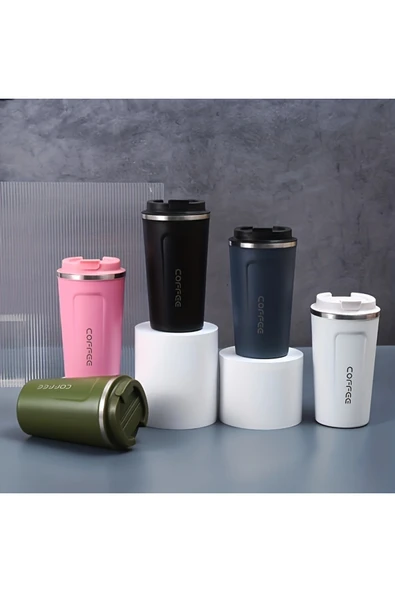 Wolawood Coffee Termos Mug 1 Adet Çift Duvarlı İzoleli Paslanmaz Çelik Matara Kupa Özel Lüks Su Şişesi 500 Ml ürün görseli 1