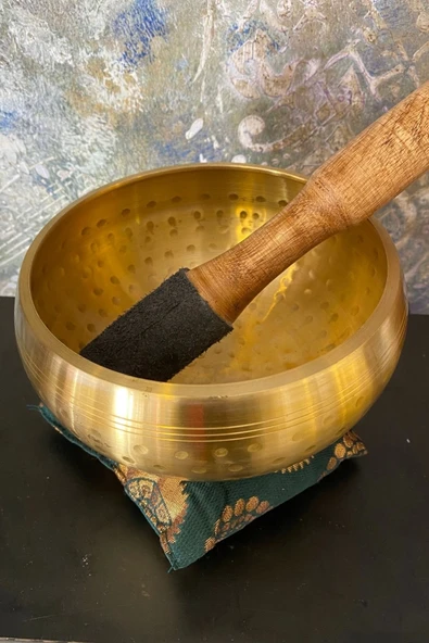 RaHan Meditasyon Çanı Tibet Çanağı Pirinç Kaplama 7 Element 15 Cm ürün görseli 1