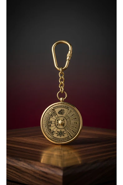 Wolawood Pirinç Cep Takvimi Anahtarlık Retro Vintage Antik Tasarım Denizci Sonsuz Takvimli Metal Pusula Anahtar Süsü Luxury Koleksiyonluk Dekoratif Hediyelik Aksesuar ürün görseli 1