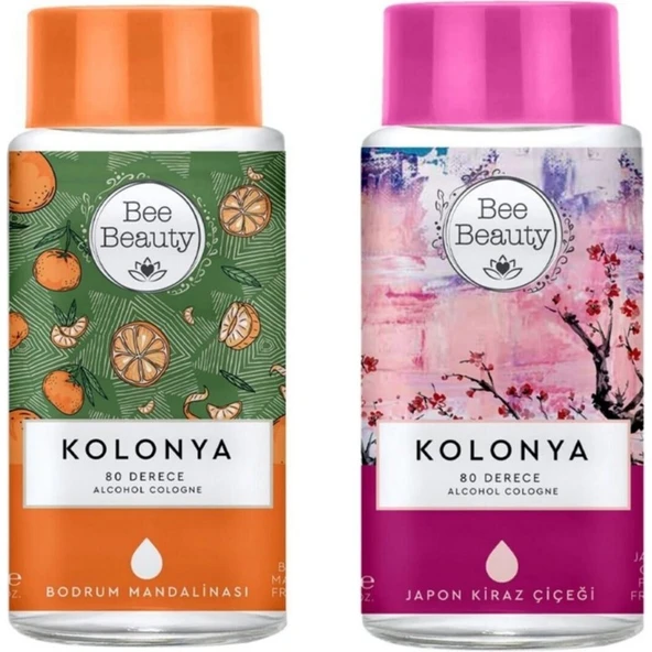 Bee Beauty Bodrum Mandalinası Kolonya 330 Ml+Japon Kiraz Çiçeği Kolonya 330 ml ürün görseli 1