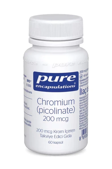 Pure Encapsulations Chromium Picolinate 200 mcg 60 Kapsül ürün görseli 1