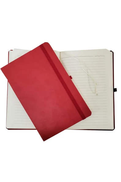 Wolawood Kurdelalı Kalem Lastikli Termo Deri Kapaklı Hediyelik Çizgili Defter Not Günlük Anı Hatıra Defteri ürün görseli 1
