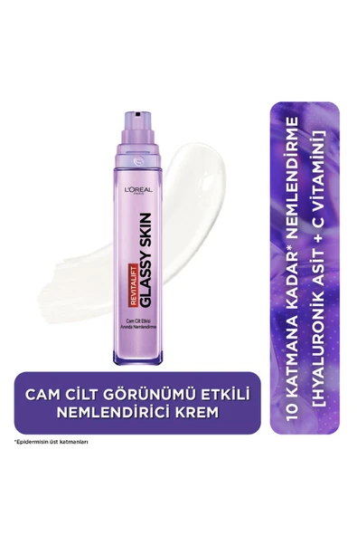Loreal Paris Revitalift Filler Glassy Skin Cam Cilt Görünümü Veren Nemlendirici Yüz Kremi 50 ml ürün görseli 1