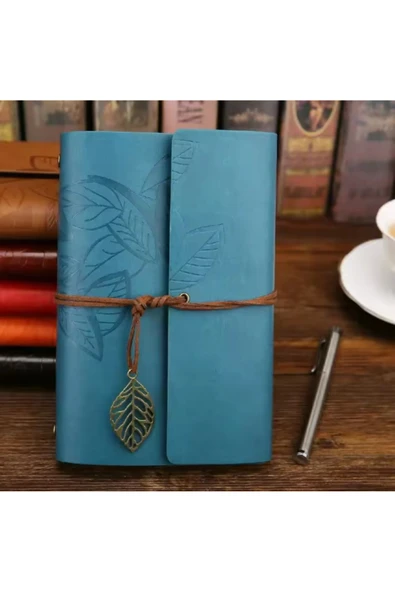 Wolawood Deri Kapaklı Defter – Vintage, Özel El Yapımı, Çizgisiz Günlük, Ajanda, Hatıra, Gezi Not Defteri ürün görseli 1