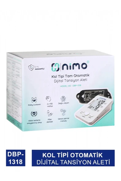 Nimo Kol Tipi Otomatik Dijital Tansiyon Aleti ( DBP-1318 ) ürün görseli 1