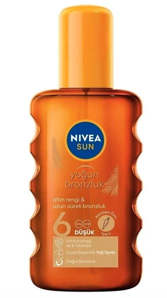 Nivea Sun Bronzlaştırıcı Vücut Güneş Yağı SPF6 200 ml ürün görseli 1