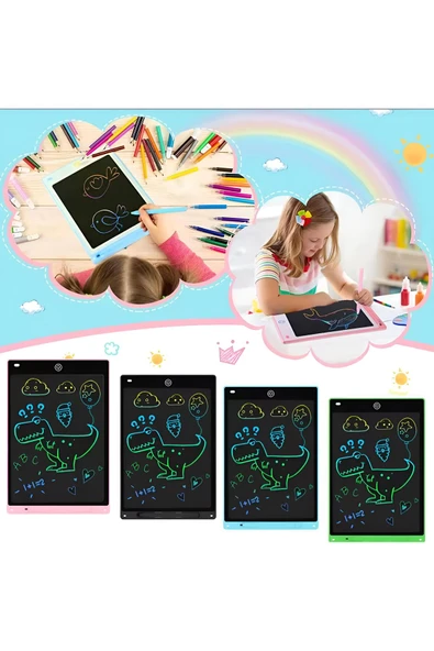 EXENET Çocuklar İçin Yaz Çiz Sil Tablet Akıllı Defter Eğitim Oyun Tableti Kalemli Eğlenceli Özel Hediyelik ürün görseli 1