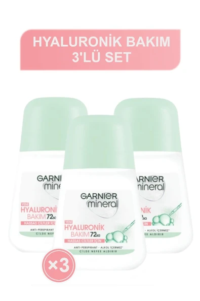 Garnier Mineral Hyaluronik Bakım Roll- On 50 ml 3'lü Set ürün görseli 1