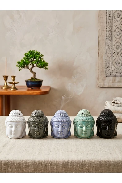 Wolawood Seramik Buda Buhurdanlık Tütsülük Meditasyon Zen Dekoru, Şelale Duman Efektli Aromaterapi Tütsü Yakıcı Dekoratif Masaüstü Hediyelik 1'li ürün görseli 1