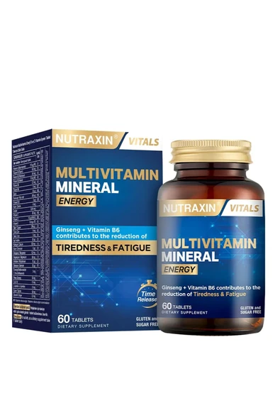 Nutraxin Multivitamin Mineral Içeren Takviye Edici Gıda 60 Tablet ürün görseli 1