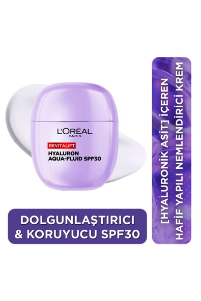 Loreal Paris Revitalift Hyaluronik Asit İçeren Dolgunlaştırıcı Etkili SPF30 Korumalı Nemlendirici Yüz Kremi 40ml ürün görseli 1