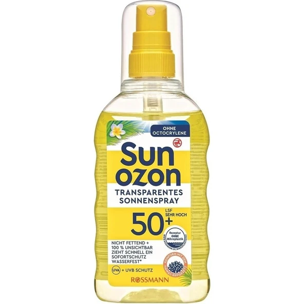 Sunozon Güneş Spreyi Spf 50+ Transparan 200 ml ürün görseli 1