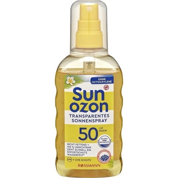 Sunozon Güneş Spreyi Spf 50 Transparan 200 ml ürün görseli 1
