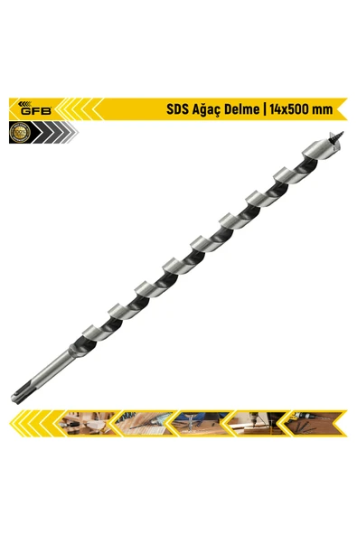 GFB SDS Ağaç Delme | 14x500 mm ürün görseli 1