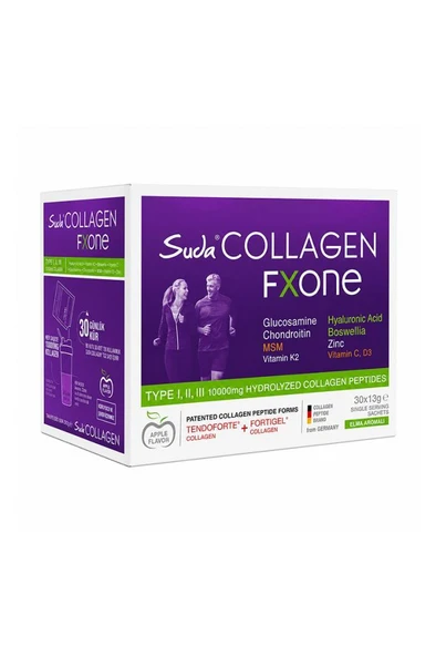 Suda Collagen FxOne Elma Aromalı 30x13 gr Saşe ürün görseli 1