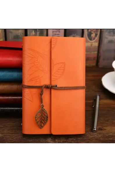 Wolawood Deri Kapaklı Defter – Vintage, Özel El Yapımı, Çizgisiz Günlük, Ajanda, Hatıra, Gezi Not Defteri ürün görseli 1