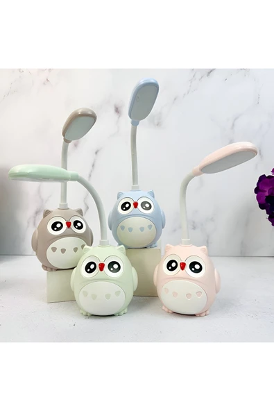 Wolawood Puhu Baykuş Temalı LED Masa Lambası USB Şarjlı Dekoratif Gece Işığı & Masaüstü Aydınlatma ürün görseli 1