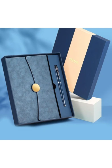 EXENET Premium Seri Termo Deri Defter VIP Roller Kalem Seti | Şık Çantalı Elite Takım Özel Hediye Paketi ? ürün görseli 1
