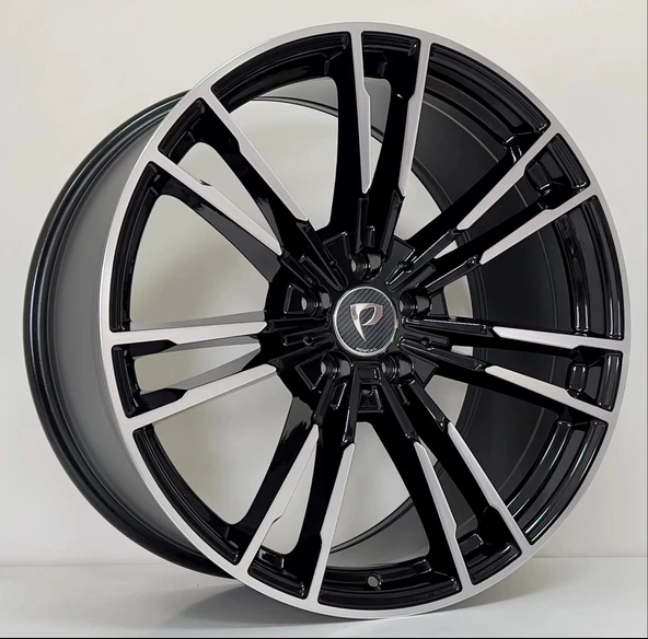 9.5X19 BK-5396 5X112 ET40 66.6 BLACK MACHINED XL ürün görseli 1
