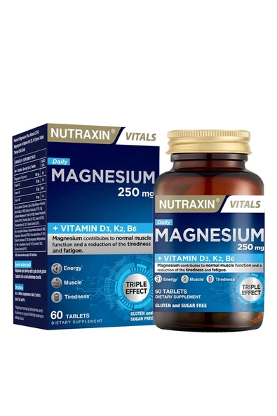 Nutraxin Magnesium Daily 250 mg 60 Tablet ürün görseli 1