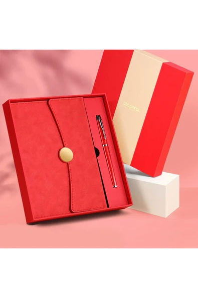 EXENET Premium Seri Termo Deri Defter VIP Roller Kalem Seti | Şık Çantalı Elite Takım Özel Hediye Paketi ? ürün görseli 1