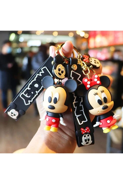 Taşarhome Mickey Minnie Mouse Anahtarlık Maskotlu Çanta Aksesuarları 3D Boyutlu Disney Plus Karakteri Pro Ürün ürün görseli 1
