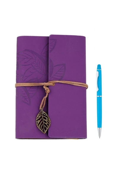 Wolawood El Yapımı Deri Kapaklı Defter ve Özel Kalem Seti Vintage Nostaljik Günlük, Ajanda Özel Gün Hediyesi ürün görseli 1
