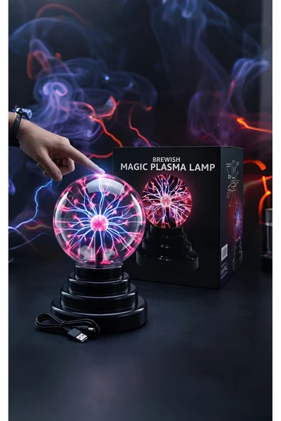 Wolawood Tesla Bobini Plazma Küre Eğitici, Öğretici Dekoratif Sihirli Top Lava Elektrik Dalgaları Büyüleyici Işık Görsel Şölen ürün görseli 1