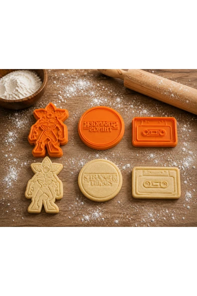 Otscraft Studio Stranger Things 3’lü Kurabiye Kalıbı Seti Cookie Cutter - Resim 5