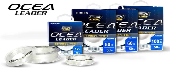 Shimano Ocea Leader EX Fluorocarbon Misina 50m 0.169mm 4lb Clear ürün görseli 1