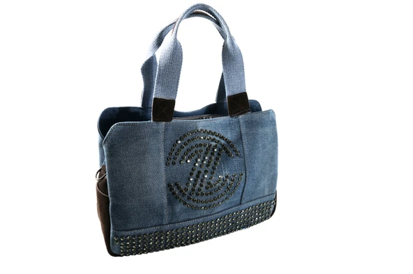 Biem Koyu Mavi-Kahve Denim Salaş-Retro Taş Trok Döşemeli Çok Gözlü Çanta ürün görseli 1