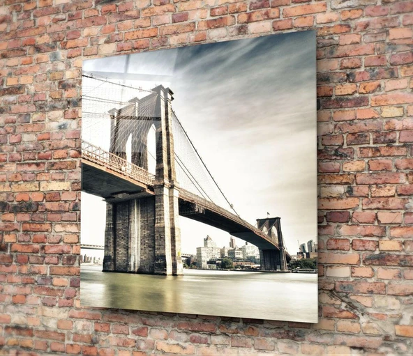 Brooklyn Köprüsü Cam Tablo - Resim 2