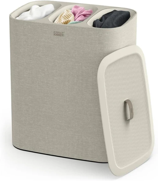 Joseph Joseph Tota 90 lt Trio 3 Bölmeli Çamaşır Ayırma Sepeti - OUTLET ürün görseli 1