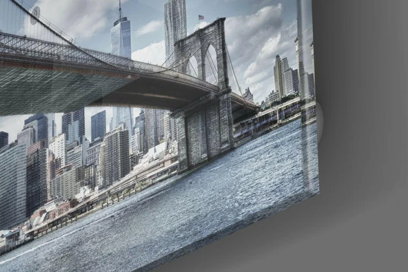 Brooklyn Köprüsü Cam Tablo - Resim 3