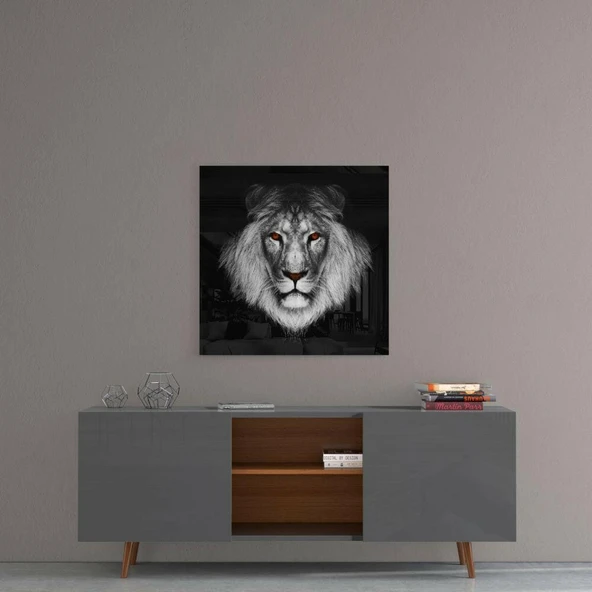 Aslan Cam Tablo - Resim 4