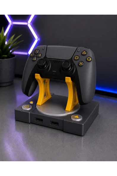 Otscraft Studio PS1 Tasarımlı PS5 Controller Standı – Masaüstü Oyun Kumandası Tutucu 3D Baskı Premium Stand ürün görseli 1