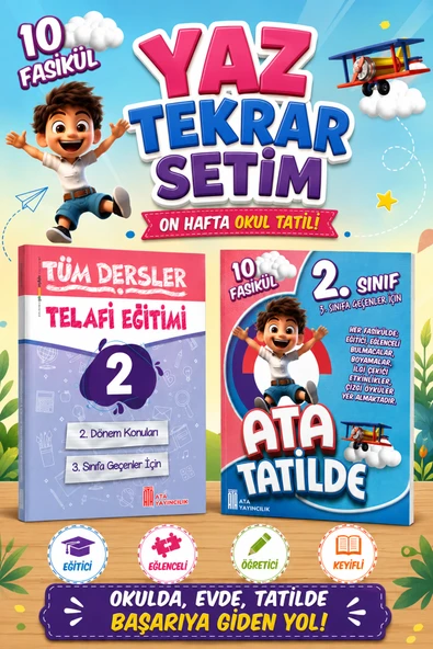 2. Sınıf Ata Tatilde + Tüm Dersler Telafi Eğitimi (Eski Basım) ürün görseli 1