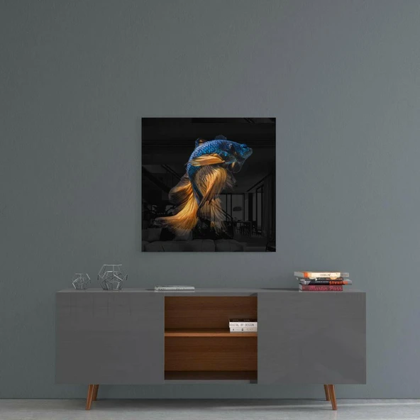 Betta Balık Cam Tablo - Resim 4