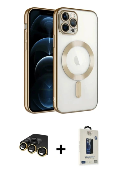 MARSİLYAN™- iPhone 14 Pro Max Kılıf Nova Işık Özel Seri - Siyah Bilvis Hayalet Cam Ekran Koruyucu + Raze Metal Kamera Le ürün görseli 1