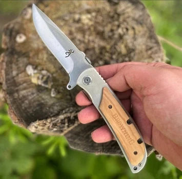 Knivox Browning 338 Ahşap Kabze Survival Kamp Çakısı ürün görseli 1