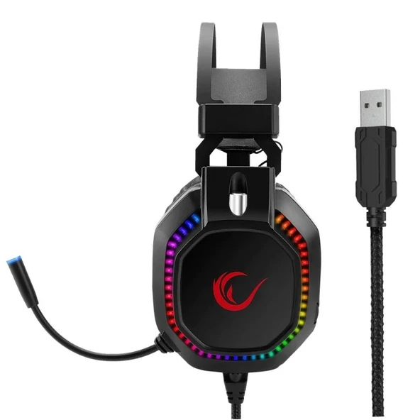Rampage X-Coral RM-K48 RGB 7.1 USB Kablolu Kulak Üstü Oyuncu Kulaklığı ürün görseli 1