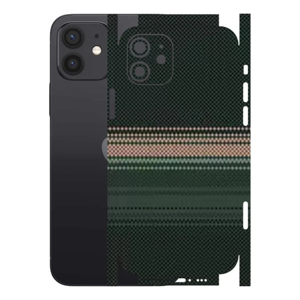 Kapps Iphone 12 ile Uyumlu Rainbow Serisi Premium Kaplama 360  Yeşil-Sarı ürün görseli 1