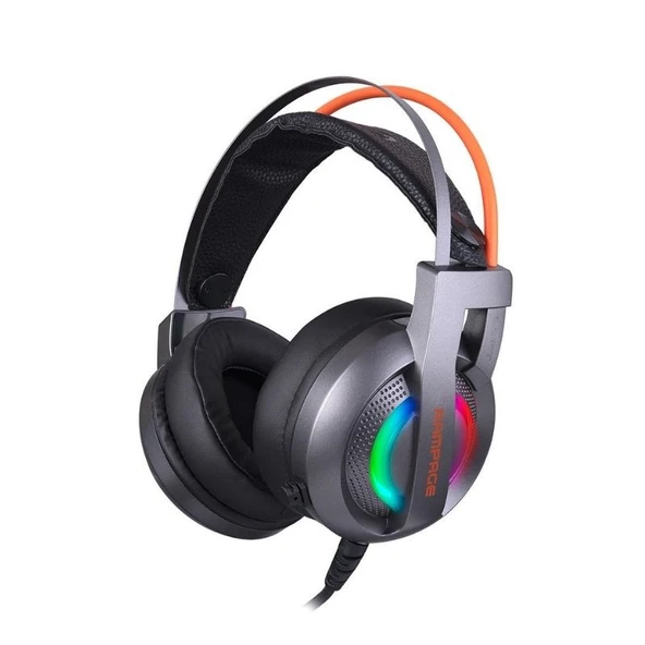 Rampage Tornado RM-X7 RGB 7.1 USB Kablolu Kulak Üstü Oyuncu Kulaklığı ürün görseli 1