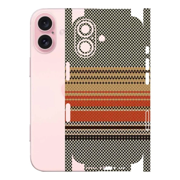 Kapps Iphone 16 ile Uyumlu Rainbow Serisi Premium Kaplama 360  Turuncu-Gri ürün görseli 1