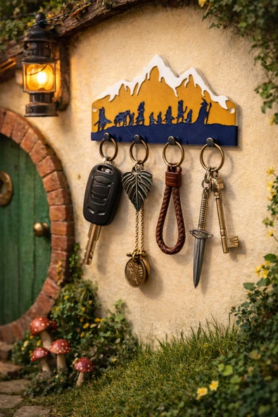 Otscraft Studio LOTR Yüzük Kardeşliği Duvar Tipi Anahtarlık Askısı ürün görseli 1