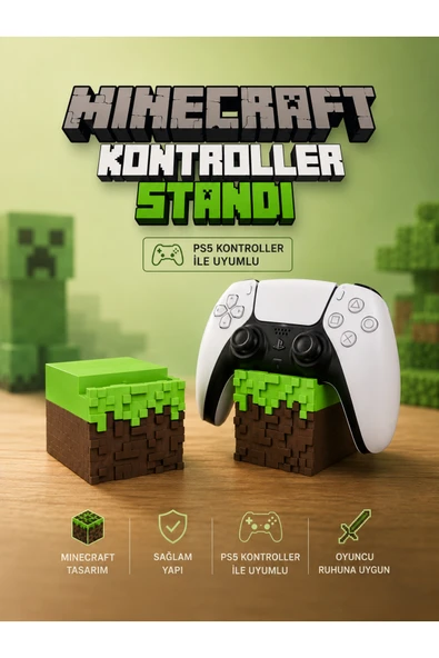 Otscraft Studio Minecraft Controller Standı | PS5 Kumanda Standı | Gamer Masa Aksesuarı ürün görseli 1