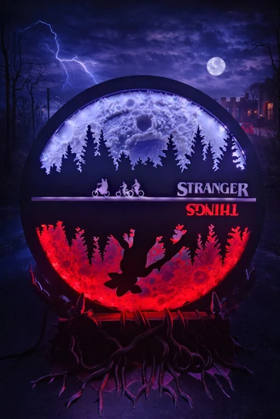 Otscraft Studio Stranger Things Temalı LED Gece Lambası Dekoratif Masa Lambası ürün görseli 1