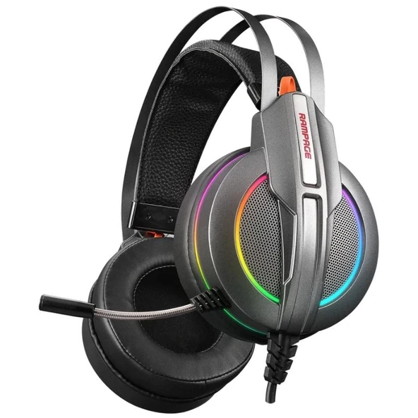 Rampage Stark RM-K6 RGB 7.1 USB Kablolu Kulak Üstü Oyuncu Kulaklığı ürün görseli 1