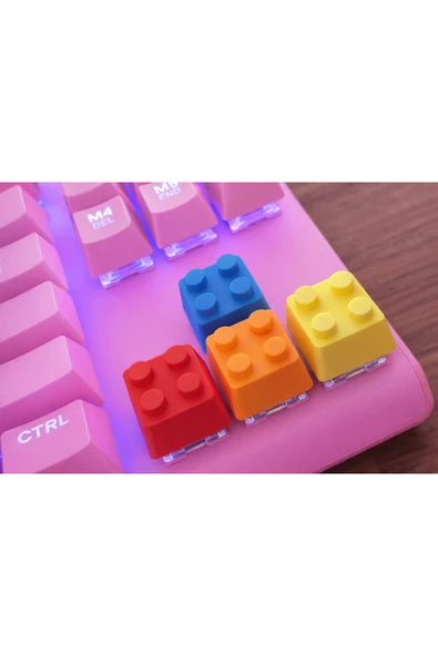 Otscraft Studio Renkli Blok Tasarımlı Mekanik Klavye Tuşu 4'lü Set (Keycap) ürün görseli 1
