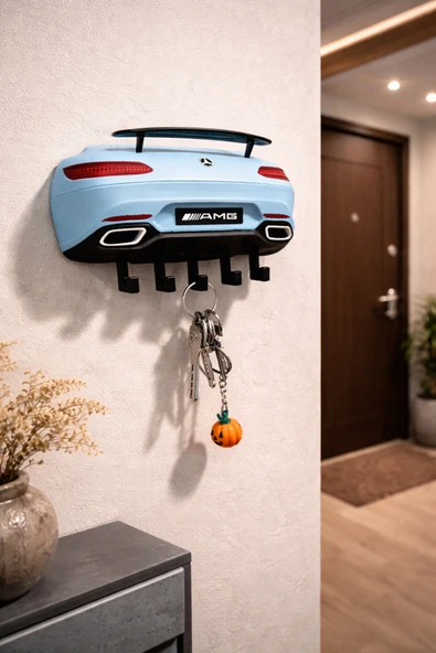 Otscraft Studio Mercedes Duvar Tipi Anahtarlık Askısı Key Holder ürün görseli 1